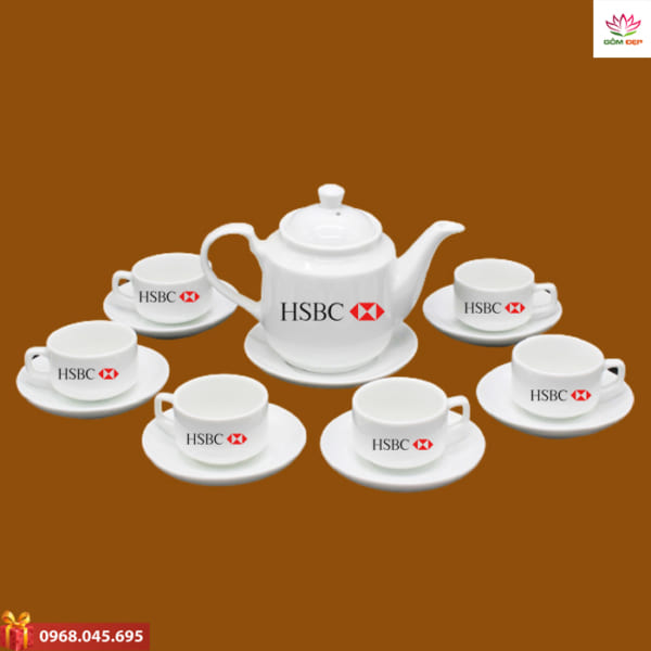 Ấm trà quà tặng in logo Hong HSBC
