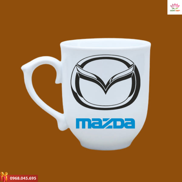 Ly sứ in logo Mazda