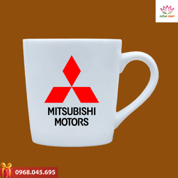 Ly sứ in logo Mitsubishi