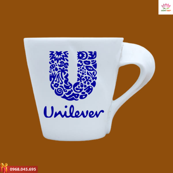 Ly sứ quà tặng in logo Unilever