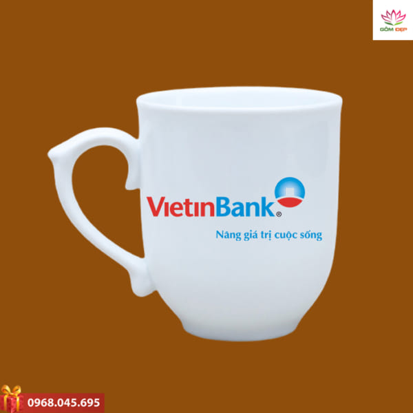 Ly sứ in logo Vietin bank
